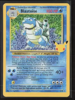 Blastoise 2/102 Celebrations: Classic Collection Pokemon Holo NM - Image 1