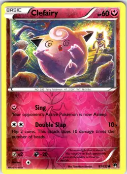 Clefairy 81/122 Common BREAKpoint Pokemon Reverse Holo Near Mint - Image 1