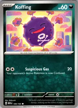 Koffing 151 109/165 Common Pokemon Near Mint - Image 1
