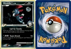 2009 Pokemon, Platinum, #17/127 Weavile G Lv. 48, Holo Rare - Image 1