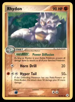 Rhydon 46 101 UC Hidden Legends Pokemon MP - Image 1