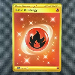 Pokemon TCG Basic Fire Energy 230/197 Obsidian Flames Gold Hyper Rare Holo Card - Image 1