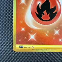 Pokemon TCG Basic Fire Energy 230/197 Obsidian Flames Gold Hyper Rare Holo Card - Image 5