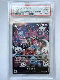2024 One Piece EN Store Treasure Cup Champ #093 Perona PSA 10 GEM MINT - Image 1