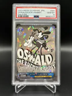 2023 Weiss Schwarz Japanese Disney 100 Oswald Lucky Rabbit #081 Card PSA 10 (1) - Image 1