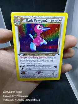 Pokemon Card - DARK PORYGON2 #8 - HOLO 1ST EDITION (NEO DESTINY) YEAR 2002 - Image 1