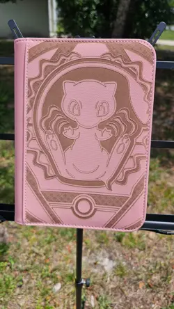 Mew Pokemon Trading Card 9 Pocket Zip Binder - Ringless Sleeved Binder - Image 1