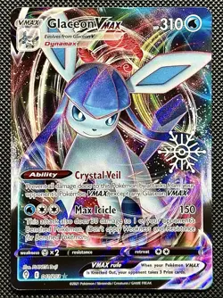 Pokemon Glaceon VMAX 041/203 Evolving Skies Holiday Calendar Card Stamped - Image 1