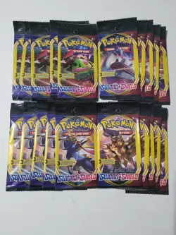 Lot of 20 Sword And Shield 3 Card Booster Packs. Unweighted Factory Sealed - Image 1
