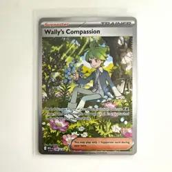 Pokemon TCG Wally's Compassion 186/132 ME01 Mega Evolution Full Art Holo SIR - Image 1