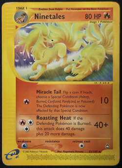 Ninetales 25/147 Non-Holo Pokemon Aquapolis MP - Image 1