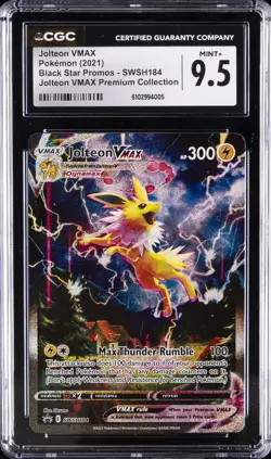 2021 POKEMON BLACK STAR PROMOS JOLTEON VMAX PREM COLL JOLTEON VMAX CGC 9.5 - Image 1