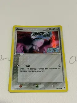 2006 Pokemon EX Crystal Guardians Aron Reverse Holo Stamp #44/100 - Image 1