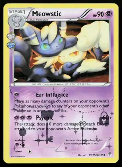 MEOWSTIC RC15/RC32 UNCOMMON GENERATIONS POKEMON HOLO MP - Image 1