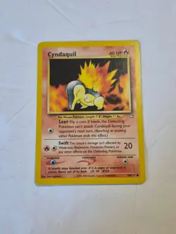 Cyndaquil 56/111 Common Neo Genesis Pokemon Unlimited Near Mint - Image 1