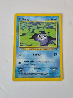Poliwag 62/75 Common Neo Discovery Pokemon Unlimited Near Mint - Image 1
