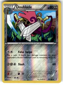 Doublade Reverse Holo 99/160 Uncommon Primal Clash Pokemon NM - Image 1