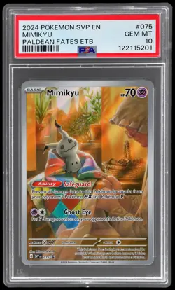 2024 Pokemon Scarlet And Violet Black Star Promo Paldean Fates Mimikyu PSA 10 - Image 1
