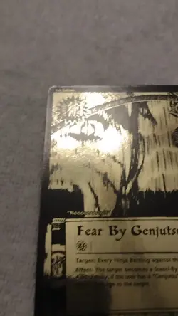 Naruto CCG Fear By Genjutsu Super Rare 1st Edition NM Gold Card. - Image 2