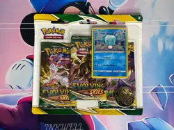 Pokemon SWORD SHIELD EVOLVING SKIES 3-PACK Blister EISCUE PROMO SEALED - Image 1
