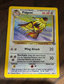 Pokemon TCG Pidgeot Jungle 8/64 Holo Unlimited Holo Rare - LP - Image 1