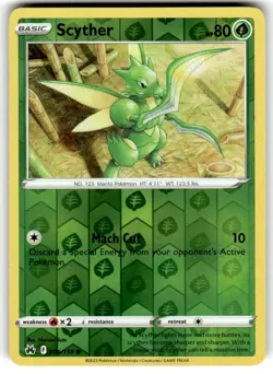 Scyther 006/159 Common Crown Zenith Pokemon Reverse Holo Near Mint - Image 1