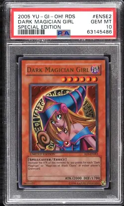 Yugioh Card - 2005 Dark Magician Girl RDS-ENSE2 Limited Edition - PSA 10 GEM MT - Image 1