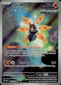 Pokemon Paradox Rift Iron Moth 187/182 Illustration Rare Holo NM/M - Image 2