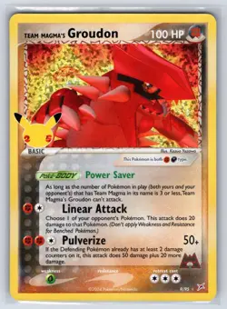 Team Magma's Groudon 9/95 Celebrations: Classic Collection Pokemon Holo NM - Image 1