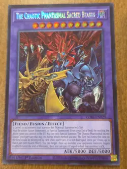 Yugioh! 1x The Chaotic Phantasmal Sacred Beasts CORI-EN029 Secret Rare 1st Ed NM - Image 1