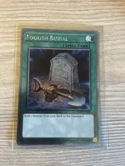Yugioh Foolish Burial NKRT-EN028 Platinum Rare Limited Edition - Image 1