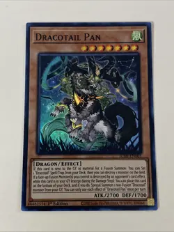 Yugioh - Dracotail Pan - 1st Edition Super Rare NM - Free Holo Card - Image 1