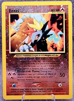 Entei #34 Reverse Holo Pokemon 3 Movie Promo Card 2001 (MP) - Image 1