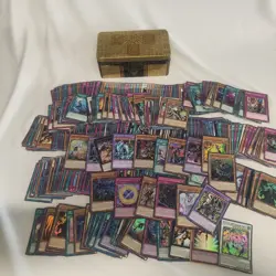 Yugioh Vintage 1996 Card Lot Some First Editions Magic, Trap Cards Etc & Tin - Image 1