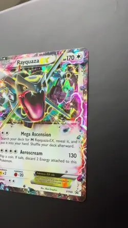 Pokemon TCG Shiny Rayquaza EX XY69 Full Art Holo Black Star Promo Card 2015 - Image 2