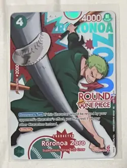 One Piece x Round 1 ENGLISH Promo Card Roronoa Zoro PRB02-006 NM/M - Image 1