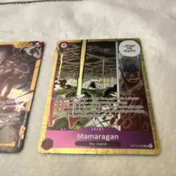 Bandai One Piece Card Game Sky Island Foil Enel & Mamaragan 2x Cards Lot - Image 5