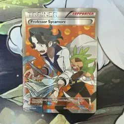 Professor Sycamore Trainer 2016 Pokemon Steam Siege Rare Card 114/114 NM Holo - Image 1