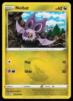 Noibat 132/195 Common Silver Tempest Pokemon Near Mint - Image 1