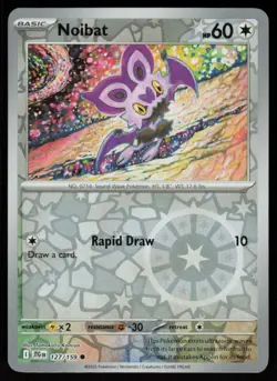 Noibat 127/159 Common Journey Together Pokemon Reverse Holo Near Mint - Image 1
