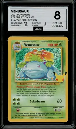 Pokemon Slab: Venusaur - 15 - Classic Collection - Graded OCE NM/MT 8 - Image 1