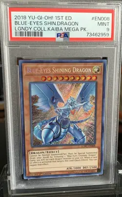Yu-Gi-Oh! TCG 2018 Blue-Eyes Shining Dragon Secret Holo 1st Ed PSA 9 - Image 3