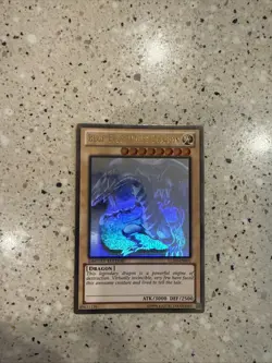 YUGIOH BLUE-EYES WHITE DRAGON GLD5-EN001 GHOST LIMITED ED NM VER. 4 - Image 1