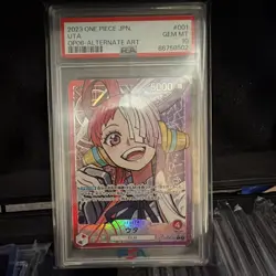 One Piece CCG Uta Alt Art Foil OP06-001 Wings of the Captain Leader PSA 10 - Image 1