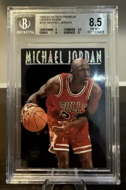 1993-94 Skybox Premium Michael Jordan Center Stage #CS1 Bulls BGS 8.5 - Image 1