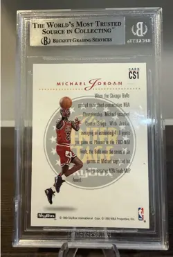 1993-94 Skybox Premium Michael Jordan Center Stage #CS1 Bulls BGS 8.5 - Image 2
