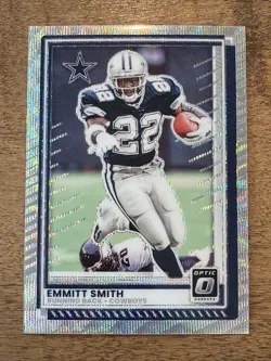 2025 Panini Donruss Optic Premium Football Emmitt Smith Silver Wave Prizm #/300 - Image 1