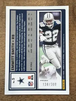 2025 Panini Donruss Optic Premium Football Emmitt Smith Silver Wave Prizm #/300 - Image 2