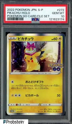 2022 Pokemon JPN S-P Go Card File Set #272 Pikachu Holo PSA 10 GEM MINT - Image 1