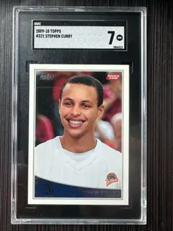 STEPHEN CURRY 2009-10 TOPPS ROOKIE CARD #321 NM SGC 7 WARRIORS RC - Image 1